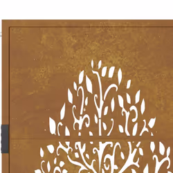 vidaXL Garden Gate Driveway Gate Fence Gate Fence Corten Steel Tree Design - 105 x 180 cm - Additional view 7