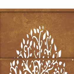 vidaXL Garden Gate Driveway Gate Fence Gate Fence Corten Steel Tree Design - 105 x 205 cm - Additional view 6