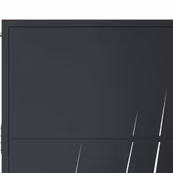 vidaXL Garden Gate Outdoor Gate Fence Gate Fence Anthracite Steel Grass Design - 105 x 105 cm - Additional view 5