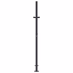 vidaXL Garden Gate Outdoor Gate Fence Gate Fence Anthracite Steel Grass Design - 105 x 155 cm - Additional view 4