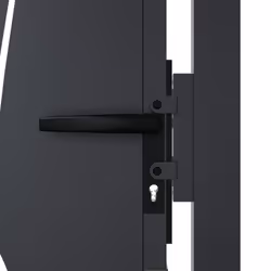 vidaXL Garden Gate Outdoor Gate Fence Gate Fence Anthracite Steel Grass Design - 105 x 180 cm - Additional view 6