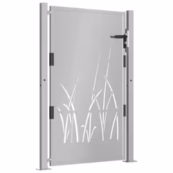 vidaXL Garden Gate Driveway Gate Fence Gate Fence Corten Steel Grass Design - 105 x 155 cm