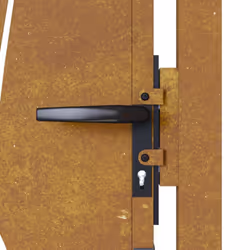 vidaXL Garden Gate Driveway Gate Fence Gate Fence Corten Steel Grass Design - 105 x 155 cm - Additional view 8