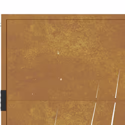 vidaXL Garden Gate Driveway Gate Fence Gate Fence Corten Steel Grass Design - 105 x 180 cm - Additional view 6