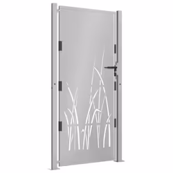 vidaXL Garden Gate Driveway Gate Fence Gate Fence Corten Steel Grass Design - 105 x 205 cm