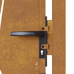 vidaXL Garden Gate Driveway Gate Fence Gate Fence Corten Steel Grass Design - 105 x 205 cm - Additional view 8