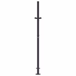 vidaXL Garden Gate Patio Gate Fence Gate Fence Anthracite Steel Bamboo Design - 105 x 155 cm - Additional view 4