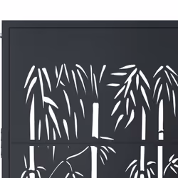 vidaXL Garden Gate Patio Gate Fence Gate Fence Anthracite Steel Bamboo Design - 105 x 155 cm - Additional view 5