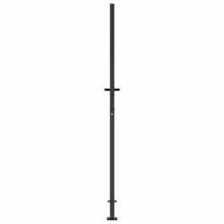 vidaXL Garden Gate Patio Gate Fence Gate Fence Anthracite Steel Bamboo Design - 105 x 180 cm - Additional view 4
