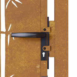 vidaXL Garden Gate Driveway Gate Fence Gate Fence Corten Steel Bamboo Design - 105 x 155 cm - Additional view 7