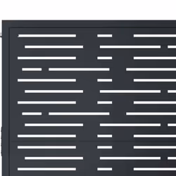 vidaXL Garden Gate Patio Gate Fence Gate Fence Anthracite Steel Square Design - 105 x 155 cm - Additional view 6