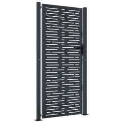 vidaXL Garden Gate Patio Gate Fence Gate Fence Anthracite Steel Square Design - 105 x 205 cm