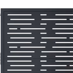vidaXL Garden Gate Patio Gate Fence Gate Fence Anthracite Steel Square Design - 105 x 205 cm - Additional view 6