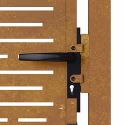 vidaXL Garden Gate Driveway Gate Fence Gate Fence Corten Steel Square Design - 105 x 80 cm - Additional view 8