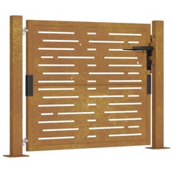 vidaXL Garden Gate Driveway Gate Fence Gate Fence Corten Steel Square Design - 105 x 105 cm