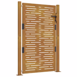 vidaXL Garden Gate Driveway Gate Fence Gate Fence Corten Steel Square Design - 105 x 155 cm