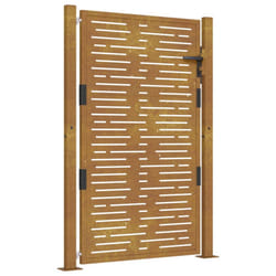 vidaXL Garden Gate Driveway Gate Fence Gate Fence Corten Steel Square Design - 105 x 155 cm
