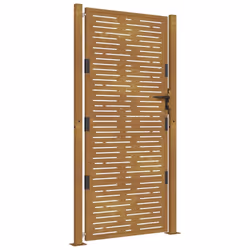 vidaXL Garden Gate Driveway Gate Fence Gate Fence Corten Steel Square Design - 105 x 180 cm
