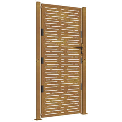 vidaXL Garden Gate Driveway Gate Fence Gate Fence Corten Steel Square Design - 105 x 205 cm