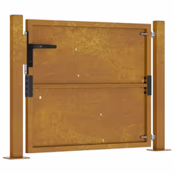 vidaXL Garden Gate Patio Outdoor Driveway Gate Fence Gate Fence Corten Steel - 105 x 80 cm