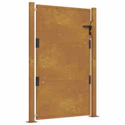 vidaXL Garden Gate Patio Outdoor Driveway Gate Fence Gate Fence Corten Steel - 105 x 130 cm