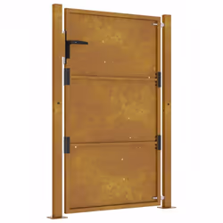 vidaXL Garden Gate Patio Outdoor Driveway Gate Fence Gate Fence Corten Steel - 105 x 130 cm - Additional view 4