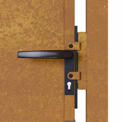 vidaXL Garden Gate Patio Outdoor Driveway Gate Fence Gate Fence Corten Steel - 105 x 130 cm - Additional view 8