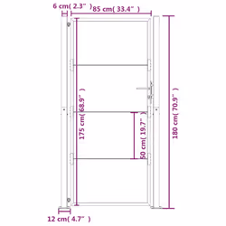 vidaXL Garden Gate Patio Outdoor Driveway Gate Fence Gate Fence Corten Steel - 105 x 180 cm - Additional view 10