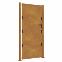vidaXL Garden Gate Patio Outdoor Driveway Gate Fence Gate Fence Corten Steel - 105 x 205 cm