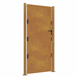 vidaXL Garden Gate Patio Outdoor Driveway Gate Fence Gate Fence Corten Steel - 105 x 205 cm - Additional view 10
