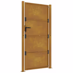 vidaXL Garden Gate Patio Outdoor Driveway Gate Fence Gate Fence Corten Steel - 105 x 205 cm