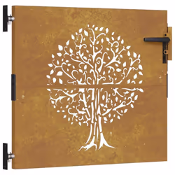 vidaXL Garden Gate Fence Gate Fence Panel 85x175 cm Corten Steel Tree Design - 85 x 75 cm - Additional view 9