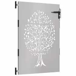 vidaXL Garden Gate Fence Gate Fence Panel 85x175 cm Corten Steel Tree Design - 85 x 150 cm