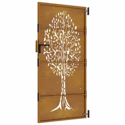 vidaXL Garden Gate Fence Gate Fence Panel 85x175 cm Corten Steel Tree Design - 85 x 175 cm - Additional view 4