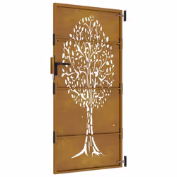 vidaXL Garden Gate Fence Gate Fence Panel 85x175 cm Corten Steel Tree Design - 85 x 200 cm - Additional view 5