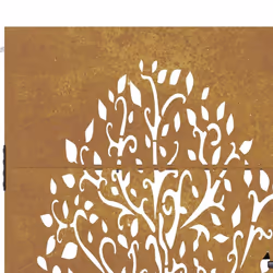 vidaXL Garden Gate Fence Gate Fence Panel 105x80 cm Corten Steel Tree Design - 105 x 80 cm - Additional view 7