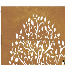 vidaXL Garden Gate Fence Gate Fence Panel 105x180 cm Corten Steel Tree Design - Additional view 7