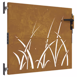vidaXL Garden Gate Fence Gate Fence Panel 85x150 cm Corten Steel Grass Design - 85 x 75 cm