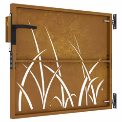 vidaXL Garden Gate Fence Gate Fence Panel 85x150 cm Corten Steel Grass Design - 85 x 75 cm - Additional view 5