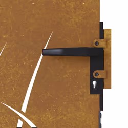 vidaXL Garden Gate Fence Gate Fence Panel 85x150 cm Corten Steel Grass Design - 85 x 75 cm - Additional view 6
