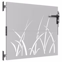 vidaXL Garden Gate Fence Gate Fence Panel 85x150 cm Corten Steel Grass Design - 85 x 100 cm