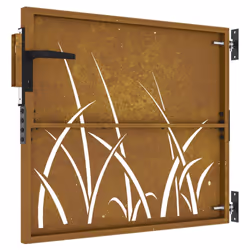 vidaXL Garden Gate Fence Gate Fence Panel 85x150 cm Corten Steel Grass Design - 85 x 100 cm - Additional view 5