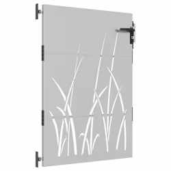 vidaXL Garden Gate Fence Gate Fence Panel 85x150 cm Corten Steel Grass Design - 85 x 125 cm