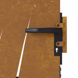vidaXL Garden Gate Fence Gate Fence Panel 85x150 cm Corten Steel Grass Design - 85 x 150 cm - Additional view 6