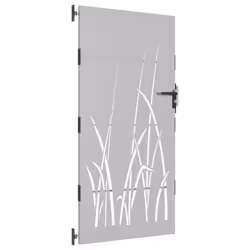 vidaXL Garden Gate Fence Gate Fence Panel 85x175 cm Corten Steel Grass Design - Additional view 2