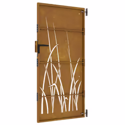 vidaXL Garden Gate Fence Gate Fence Panel 85x175 cm Corten Steel Grass Design - Additional view 5
