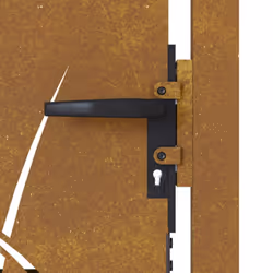 vidaXL Garden Gate Fence Gate Fence Panel 105x180 cm Corten Steel Grass Design - 105 x 105 cm - Additional view 6