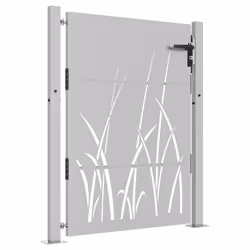 vidaXL Garden Gate Fence Gate Fence Panel 105x180 cm Corten Steel Grass Design - 105 x 130 cm - Additional view 2