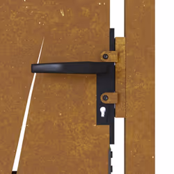vidaXL Garden Gate Fence Gate Fence Panel 105x180 cm Corten Steel Grass Design - 105 x 130 cm - Additional view 6
