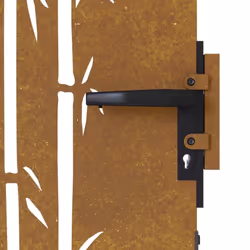 vidaXL Garden Gate Fence Gate Fence Panel 85x200 cm Corten Steel Bamboo Design - 85 x 175 cm - Additional view 5